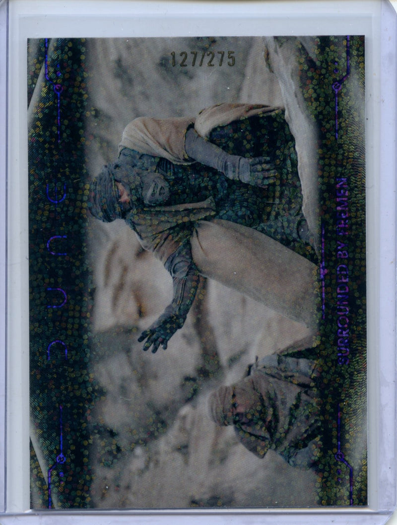 2024 Topps Dune Chrome Surrounded By Fremen Purple Speckle 127/275