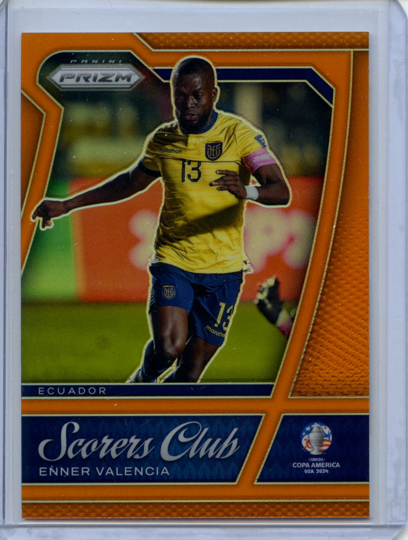 2024 Panini Prizm Copa America Enner Valencia Scorers Club Orange Prizm 8/25