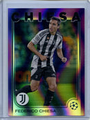 2024-25 Topps UEFA Club Competitions Federico Chiesa Purple Flowfractor
