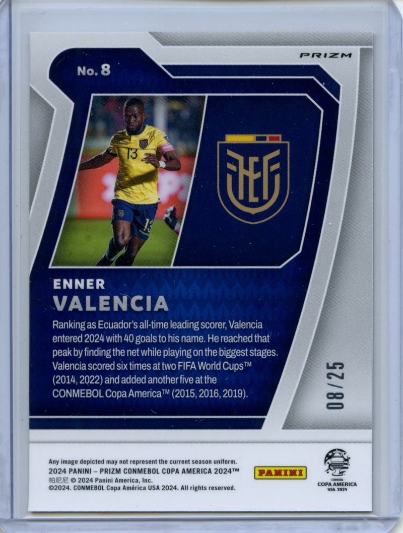 2024 Panini Prizm Copa America Enner Valencia Scorers Club Orange Prizm 8/25