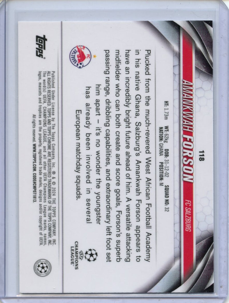 2023-24 Topps Chrome UEFA Amankwah Forson Pulsar Refractor