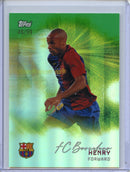 2025-26 Topps FC Barcelona Team Set Thierry Henry Pitch Pursuits Green Rainbow 46/99