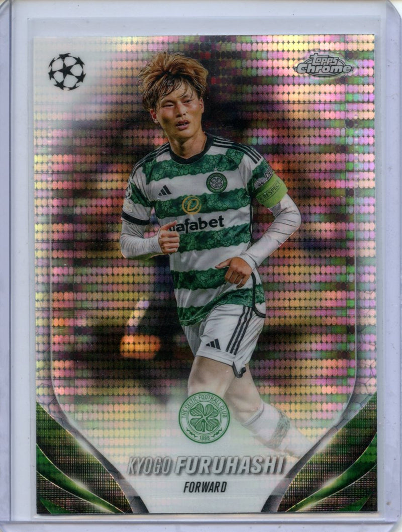2023-24 Topps Chrome UEFA Kyogo Furuhashi Pulsar Refractor
