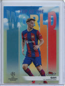 2023-24 Topps Finest UEFA Club Competitions Top Of The World Gavi