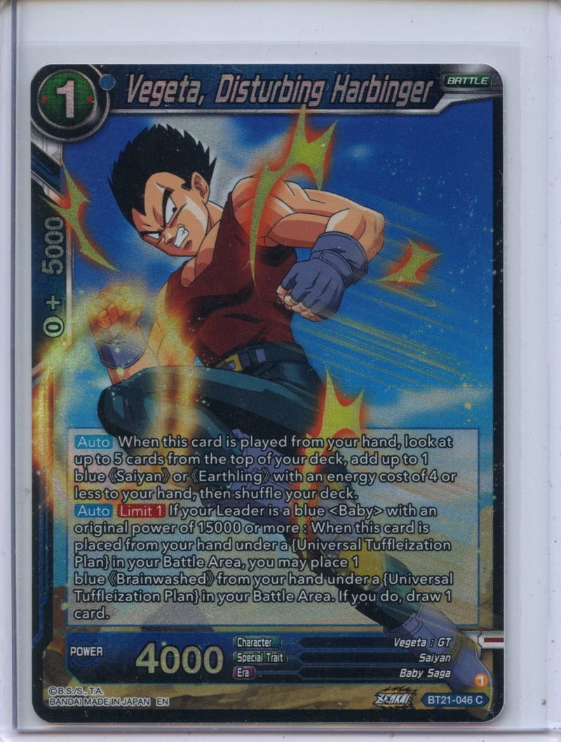 Vegeta, Disturbing Harbinger - Wild Resurgence BT21-046 C Foil