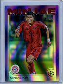 2024-25 Topps UEFA Club Competitions Minjae Kim Purple Flowfractor