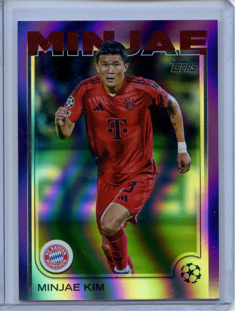 2024-25 Topps UEFA Club Competitions Minjae Kim Purple Flowfractor