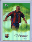 2025-26 Topps FC Barcelona Team Set Ronaldo Pitch Pursuits Green Rainbow 25/99