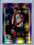 2024-25 Topps UEFA Club Competitions Ayase Ueda Purple Flowfractor