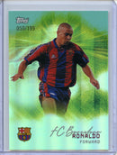 2025-26 Topps FC Barcelona Team Set Ronaldo Pitch Pursuits Aqua Rainbow 50/199