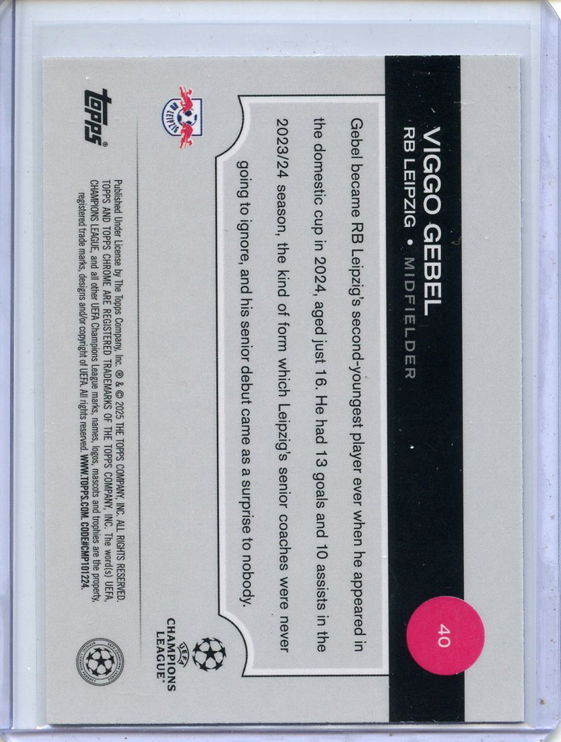 2024-25 Topps Chrome UEFA Club Comps Viggo Gebel Wave