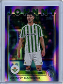 2024-25 Topps UEFA Club Competitions Johnny Cardoso Purple Flowfractor