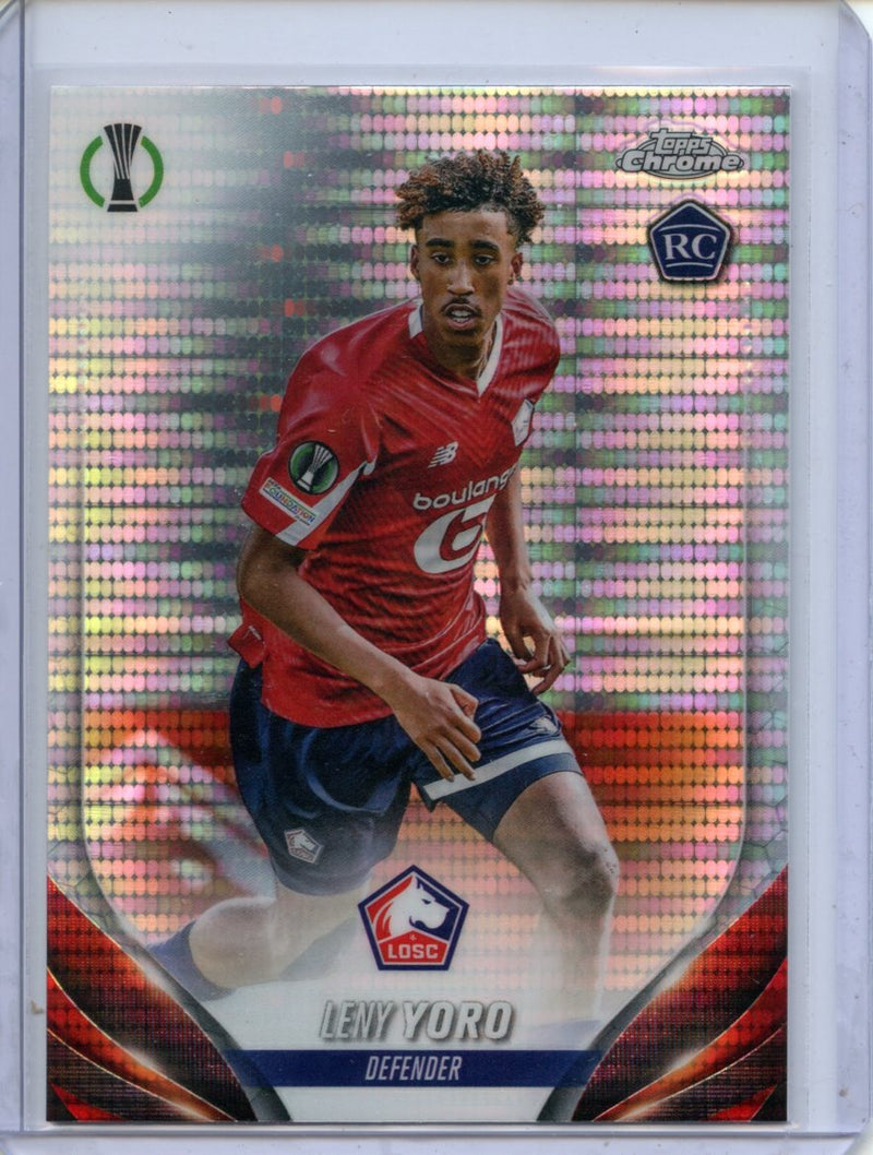2023-24 Topps Chrome UEFA Leny Yoro Pulsar Refractor