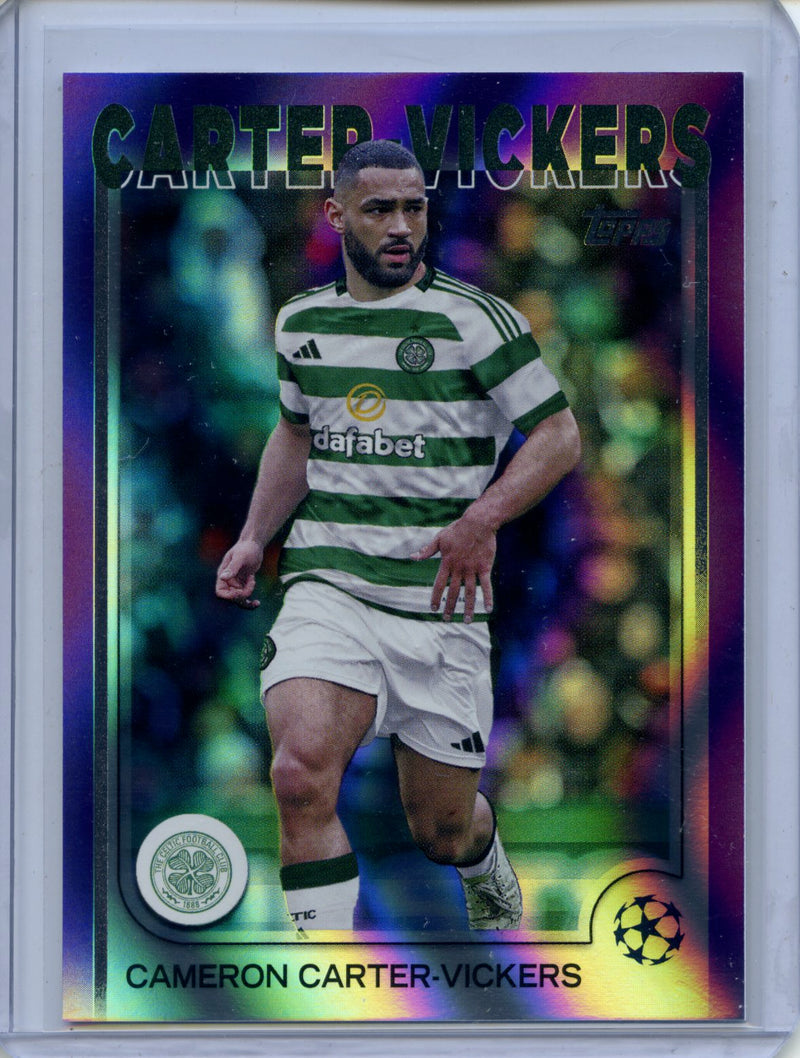 2024-25 Topps UEFA Club Competitions Cameron Carter-Vickers Purple Flowfractor