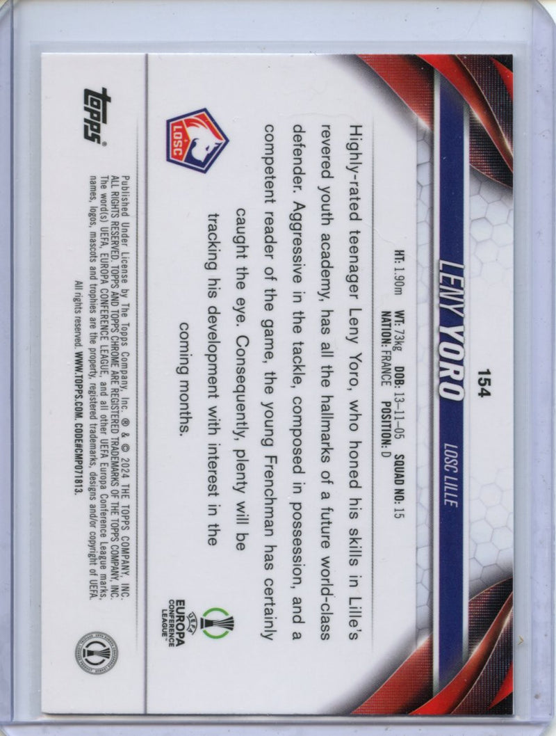 2023-24 Topps Chrome UEFA Leny Yoro Pulsar Refractor