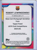 2024-25 Topps Finest UEFA Club Comps Robert Lewandowski Magenta Wave Autograph 33/75