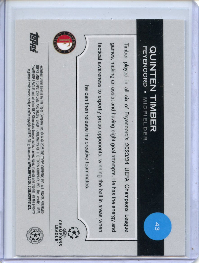 2024-25 Topps Chrome UEFA Club Comps Quinten Timber Wave