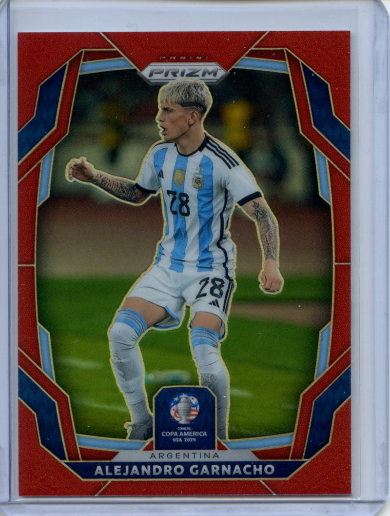 2024 Panini Prizm Copa America Alejandro Garnacho Red Prizm 102/199