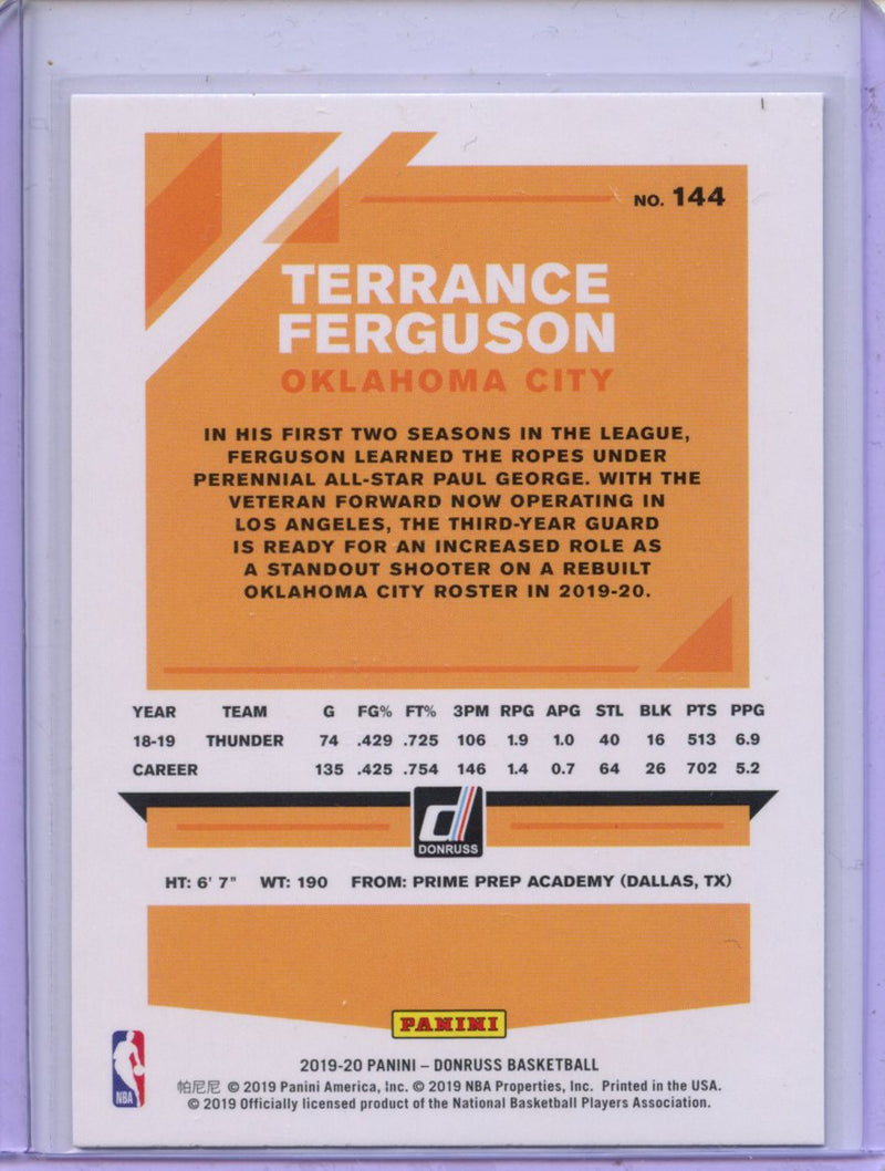 2019-20 Panini Donruss Terrance Ferguson Green Flood