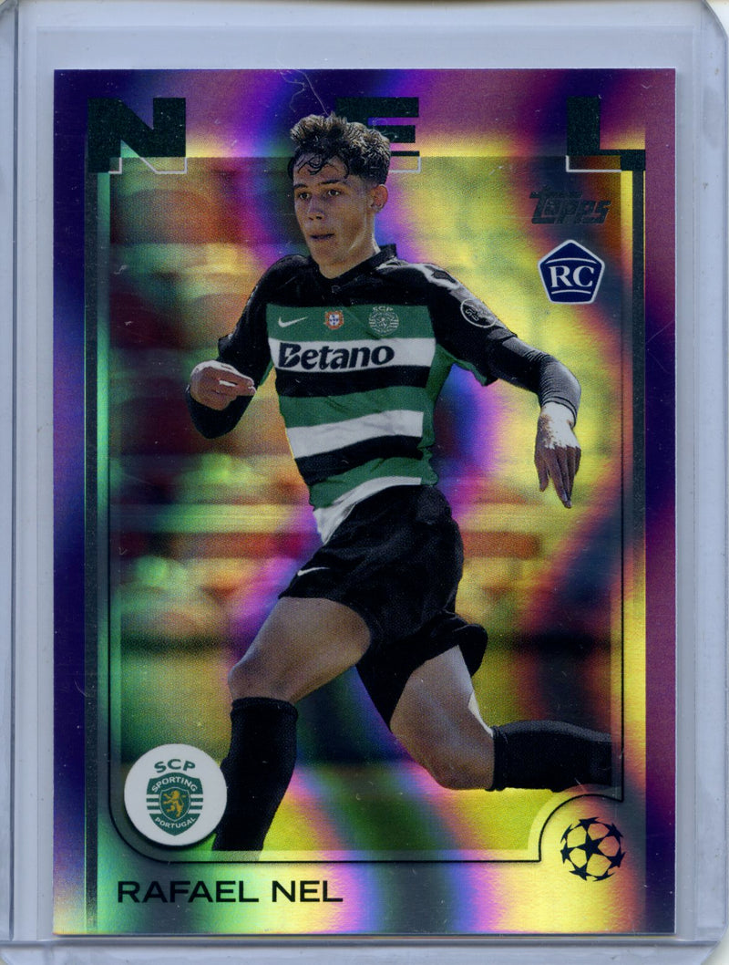 2024-25 Topps UEFA Club Competitions Rafael Nel Purple Flowfractor