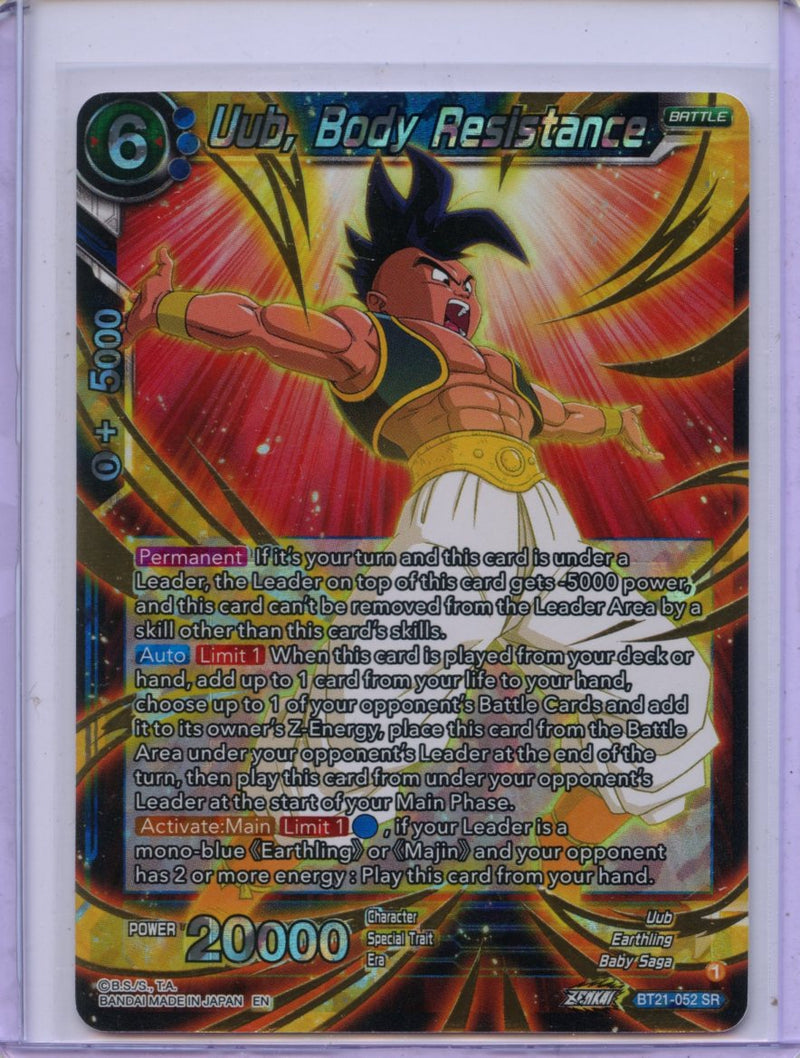 Uub, Body Resistance - Wild Resurgence BT21-052 SR Foil