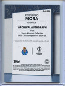 2024-25 Topps Museum UEFA Club Comps Rodrigo Mora Archival Autographs Gold 13/50