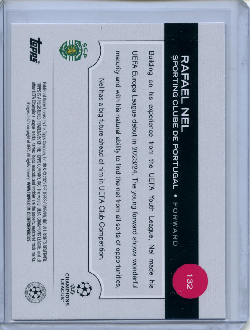 2024-25 Topps UEFA Club Competitions Rafael Nel Purple Flowfractor
