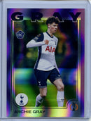 2024-25 Topps UEFA Club Competitions Archie Gray Purple Flowfractor