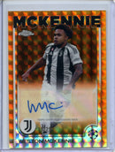 2024-25 Topps Chrome UEFA Club Comps Weston McKennie Orange Geometric Autograph 15/25