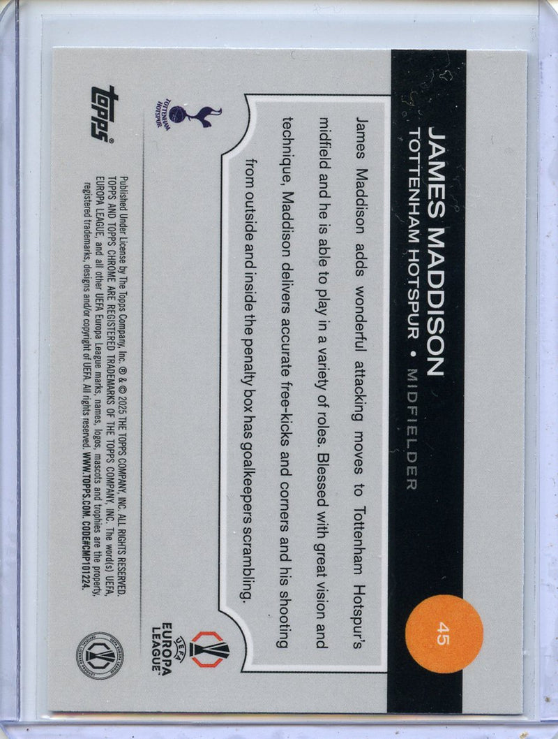 2024-25 Topps Chrome UEFA Club Comps James Maddison Wave