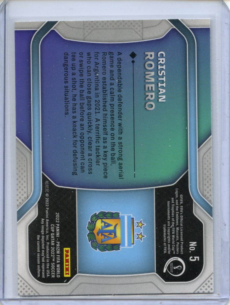 2022 Panini Prizm FIFA World Cup Qatar Cristian Romero New Era