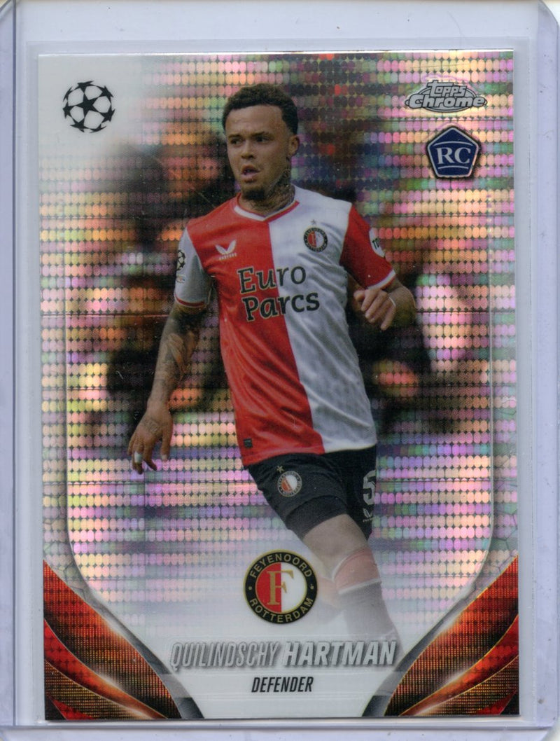 2023-24 Topps Chrome UEFA Quilindschy Hartman Pulsar Refractor