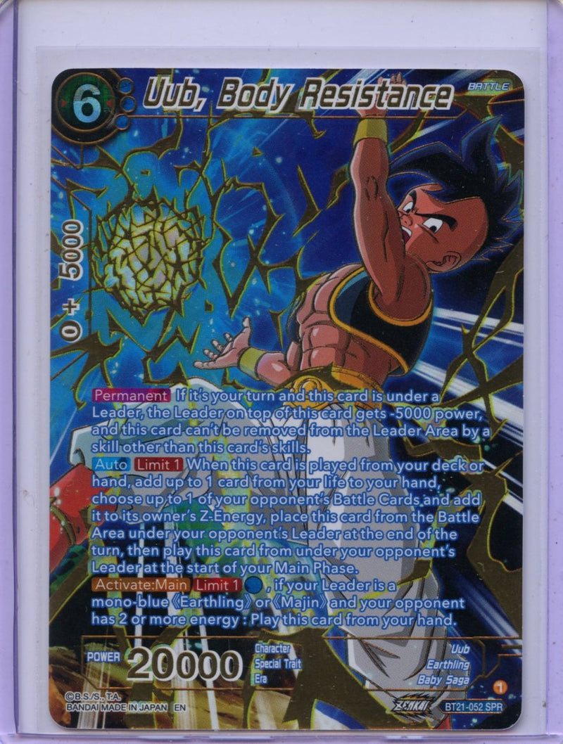 Uub, Body Resistance - Wild Resurgence BT21-052 SPR Foil (ALT ART)