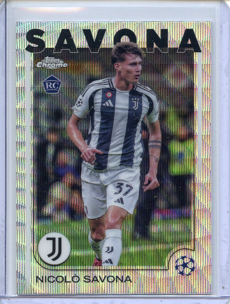 2024-25 Topps Chrome UEFA Club Comps Nicolo Savona Wave