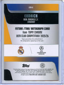 2025-26 Topps Chrome UEFA Club Comps Endrick Future Stars Autographs Red 2/5