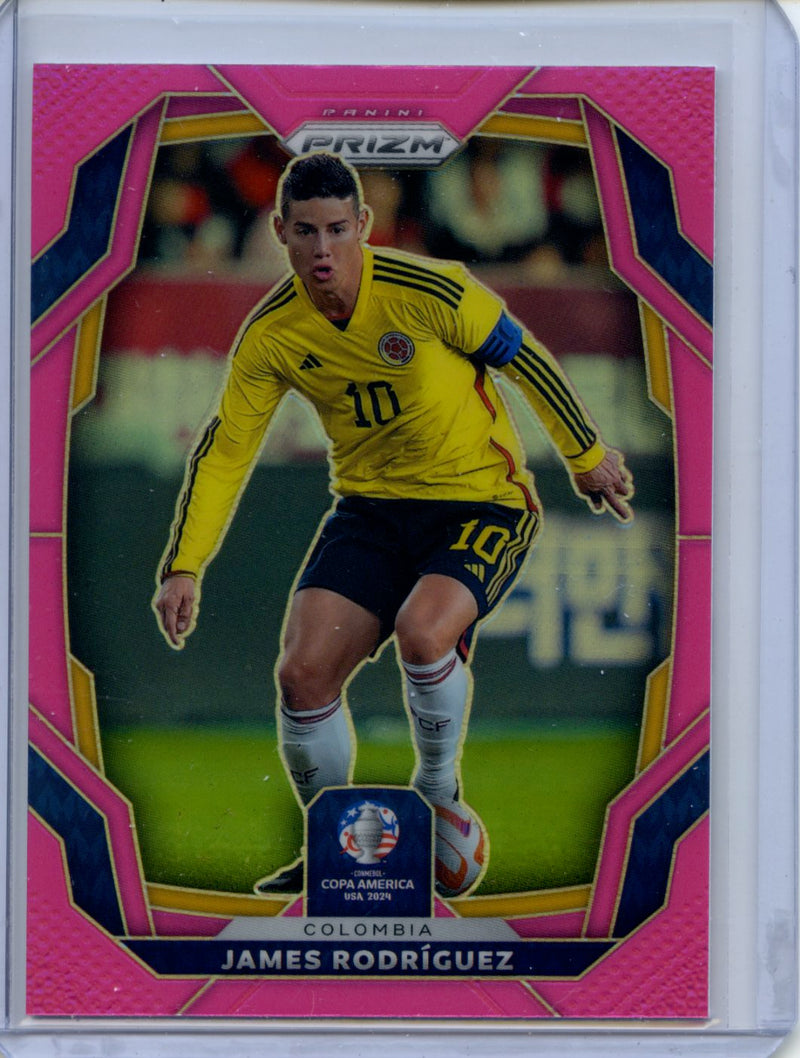 2024 Panini Prizm Copa America James Rodriguez Pink Prizm