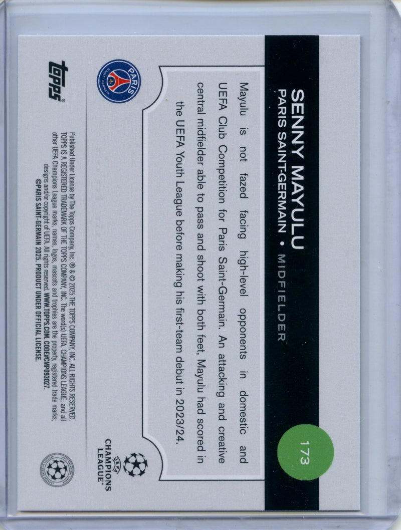 2024-25 Topps UEFA Club Competitions Senny Mayulu Purple Flowfractor