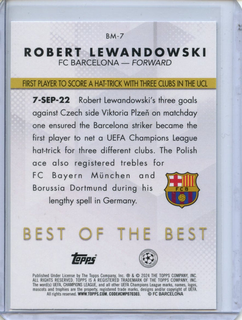 2023-24 Topps UEFA CC Robert Lewandowski Best Of The Best