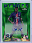 2024-25 Topps Chrome UEFA Club Comps Nuno Mendes Green Lava Autograph 79/99