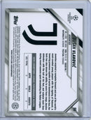 2021-22 Topps Chrome UEFA CL Dusan Vlahovic Red & Gold Starball