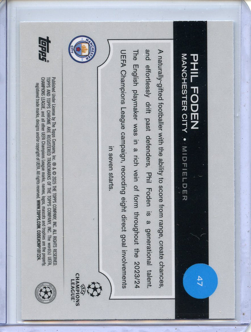 2024-25 Topps Chrome UEFA Club Comps Phil Foden Wave
