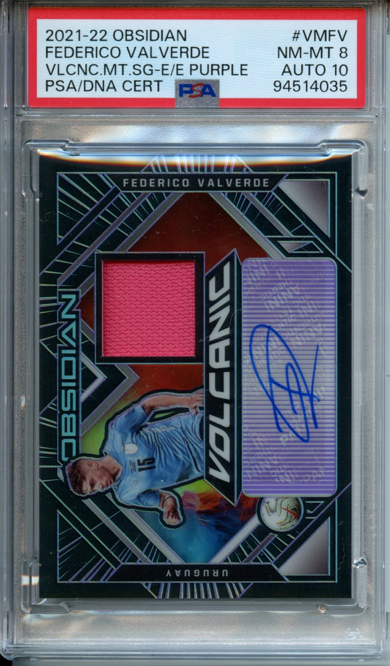 2021-22 Obsidian Federico Valverde Volcanic Material Signatures Purple Etch 23/40