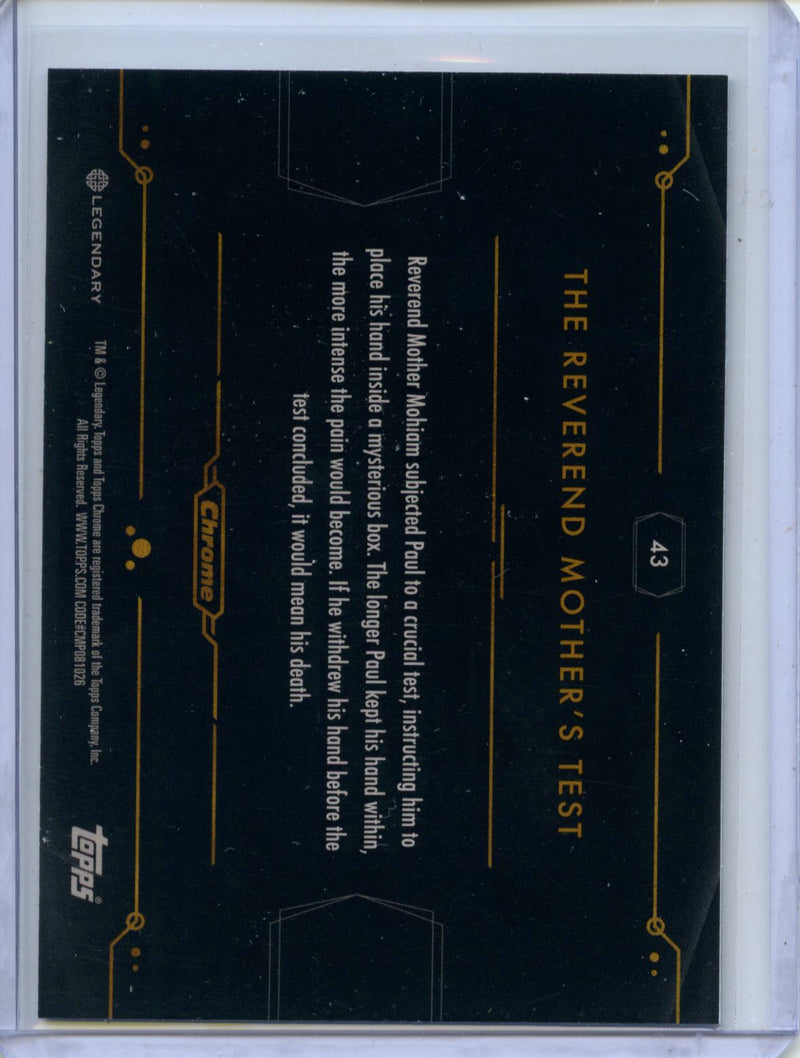 2024 Topps Dune Chrome The Reverend Mother's Test Magenta 239/299