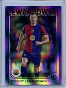 2024-25 Topps UEFA Club Competitions Robert Lewandowski Purple Flowfractor