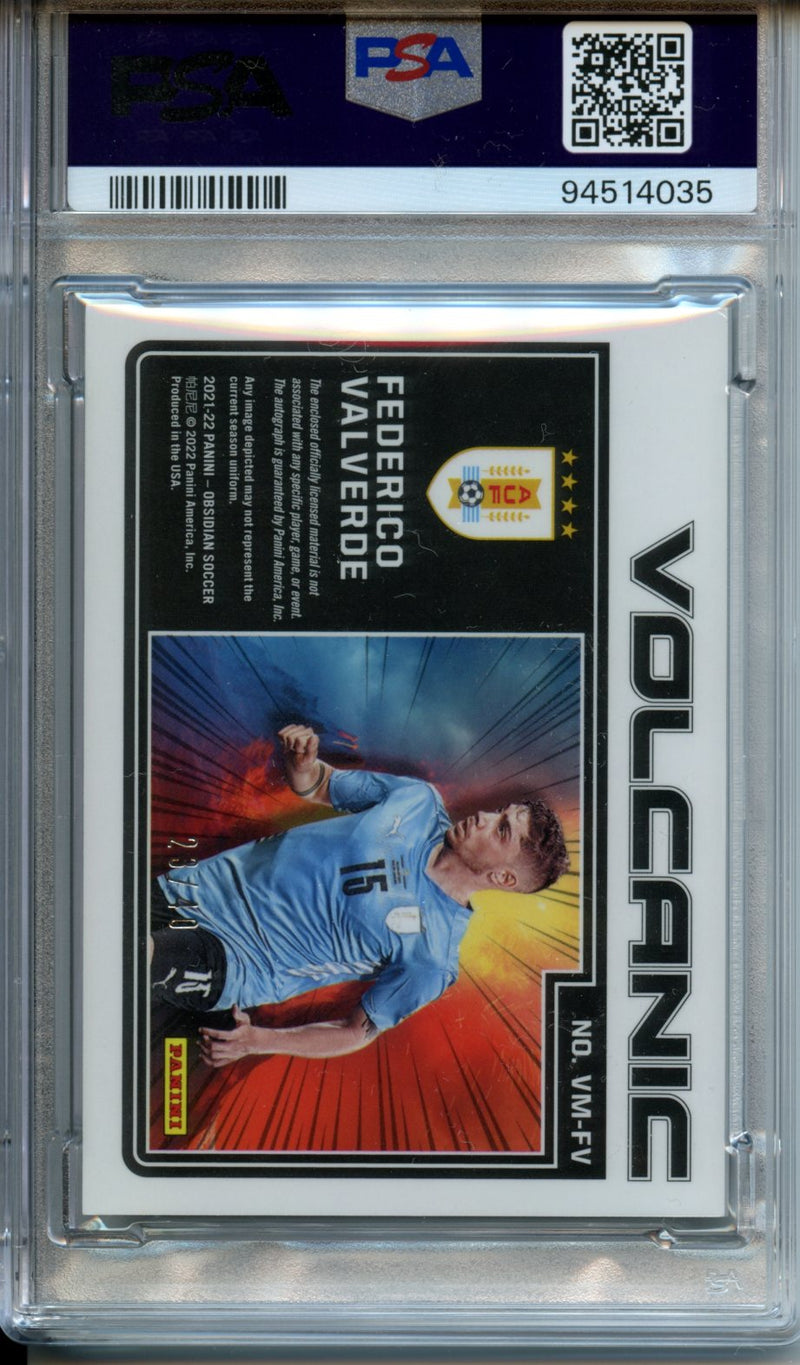 2021-22 Obsidian Federico Valverde Volcanic Material Signatures Purple Etch 23/40