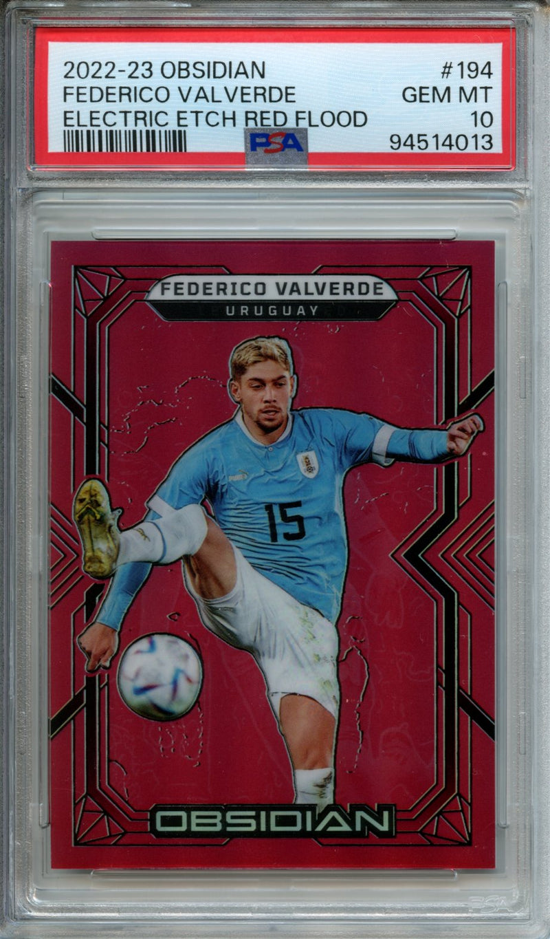 2022-23 Obsidian Federico Valverde Red Flood Etch 3/10