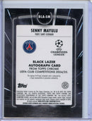 2024-25 Topps Chrome UEFA Club Comps Senny Mayulu Black Lazer Autograph