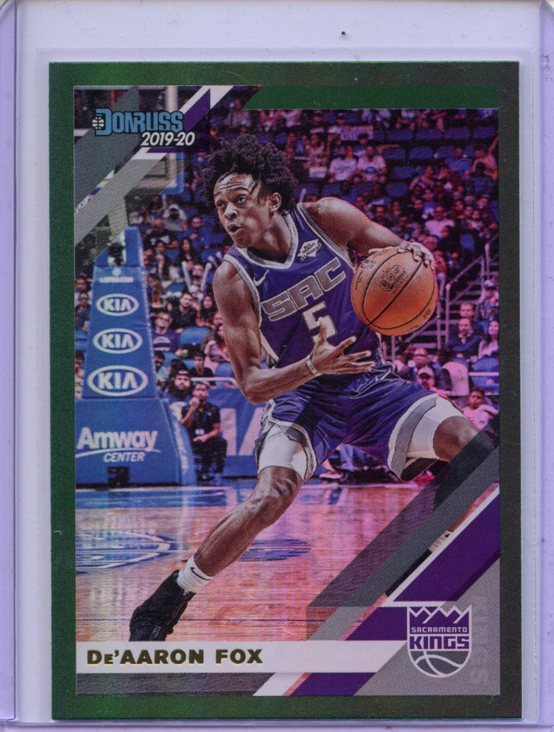 2019-20 Panini Donruss De'Aaron Fox Green Flood