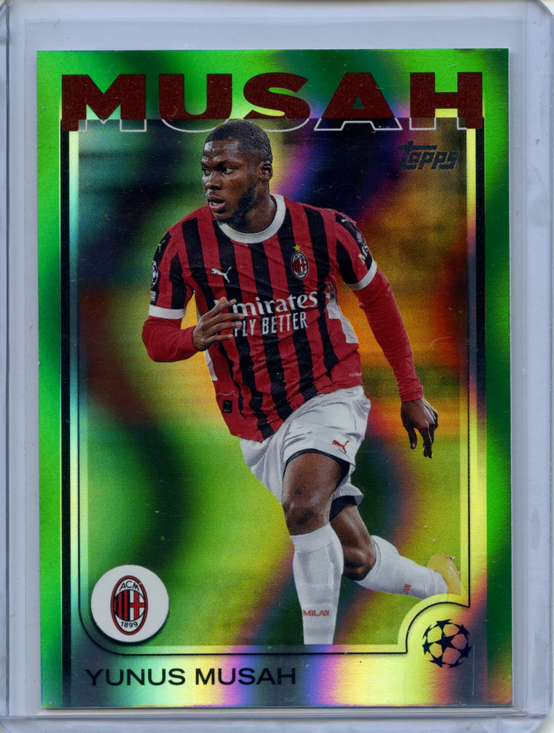 2024-25 Topps UEFA Club Competitions Yunus Musah Green Flowfractor