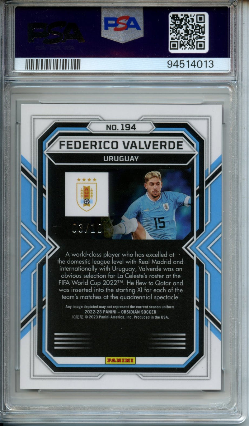 2022-23 Obsidian Federico Valverde Red Flood Etch 3/10